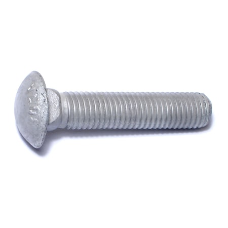 Midwest Fastener Carriage Bolt, Square Neck, 11 (Coarse), 3 in L, Steel, Hot Dipped Galvanized, 15 PK 53638